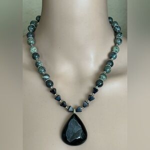 22 inch Kambaba Gemstone bead necklace NWOT